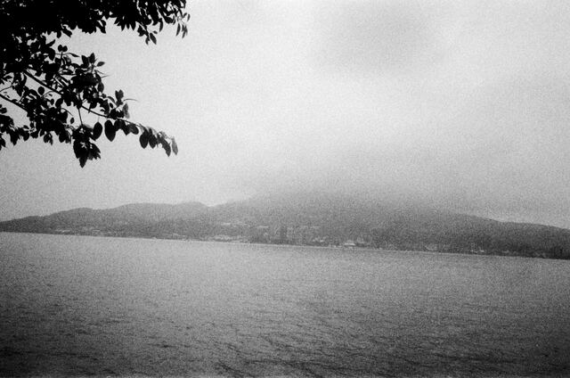 leaves over the tamsui river, guanyinshan swallowed by mist